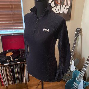 Fila Women's Glitter Athletic Shirt with half Zip